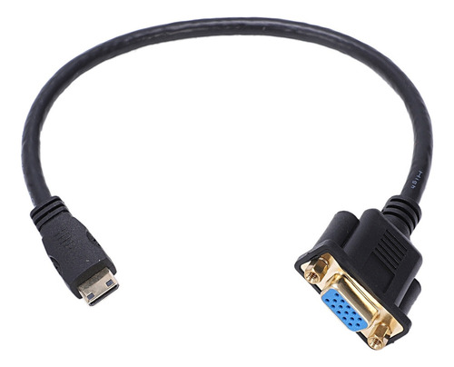 Mini Hdmi A Vga M/f Conector Adaptador Convertidor De Cable