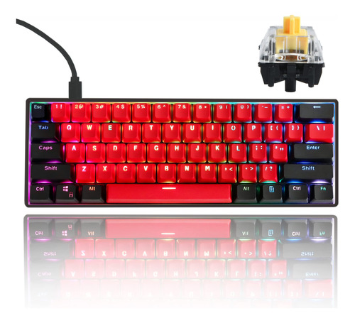 Gtsp Gk61 Sk61 60% Teclado Mecánico, Teclado Para Juegos Per