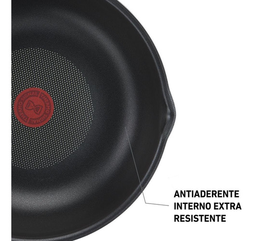Frigideira Wok Com Indução Tefal So Chef 24cm Vermelha
