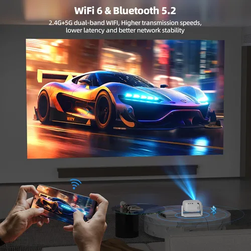 Proyector Bettdow Con Wifi 6 Y Bluetooth 5.2, Licencia Ofici