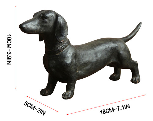 Adorno De Resina Para Perro Salchicha, Estatua De Perro Salc