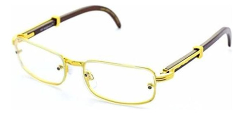 Jgny Gafas De Madera Wooster Montura Cuadrada Estilo Madera
