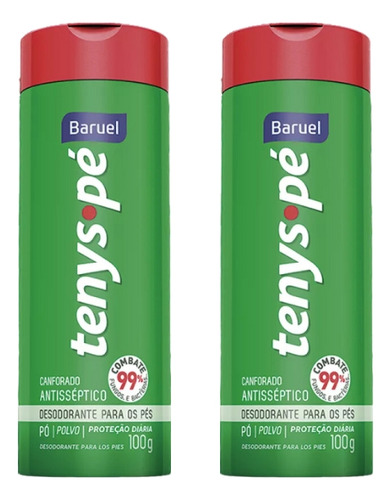 Talco Pes Tenys Pe Baruel Po 100g Conforado-kit C/2un