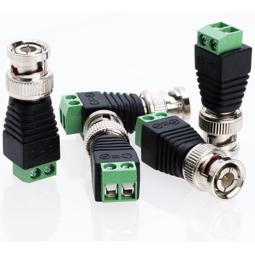 Bnc Male Balun Connector Para Coaxial Cat5 A Camara De Vide