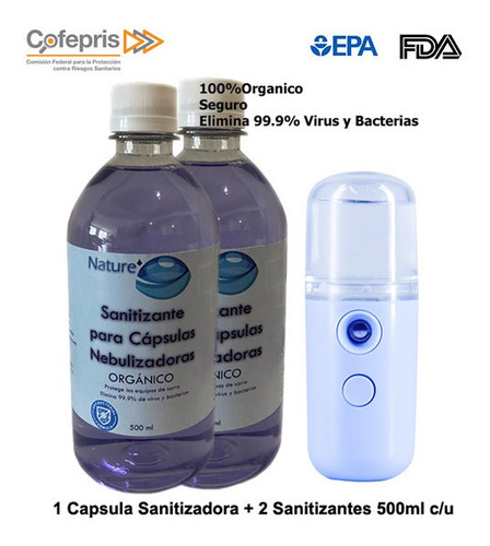 2 Sanitizantes Para Capsulas Más Nano Difusor Humidificador