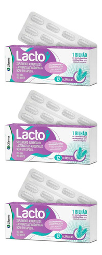 Kit Com 3 Vitaminas Lacto 1 Bilhão 12cps Cifarma -