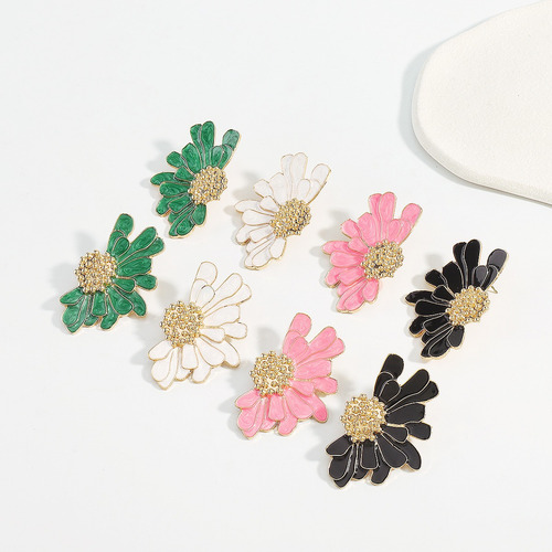 Pendientes De Tuerca Con Forma De Flor Bohemio Para Mujer, J