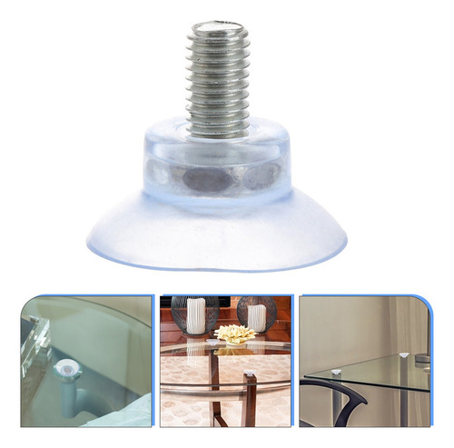 Ventosa De Mesa Con Tornillo De Vidrio Anticolisión, 8 Unida