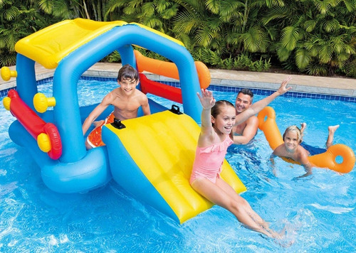 Imagen 3 de 5 de Tobogan Isla Inflable Flotante Intex #58294