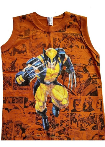 Imagem 7 de 10 de 1 Camiseta Verão Regata Infantil Personagens Heróis