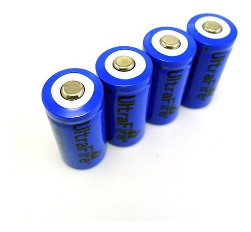 16340 De La Batería Cr123a Lr123a De 4pcs 1200mah 3.7v Li-io