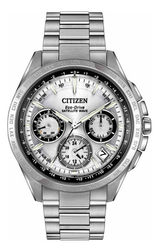 Reloj Citizen Eco-drive Super Titanium Satellite Wave Worldwide Reception F900 Caballero Gris Sw Cc9010-74a