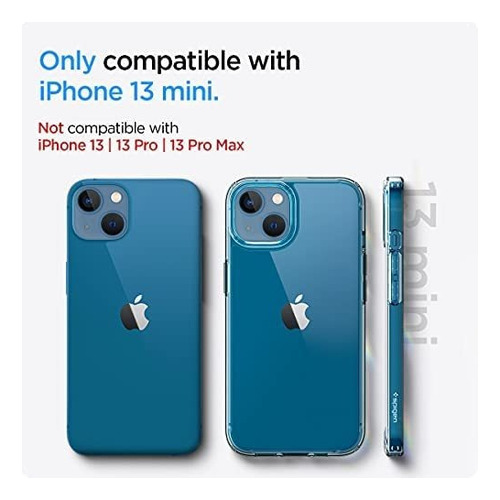Novo Funda Spigen Ultra Hybrid Para iPhone 13 Mini Transpare