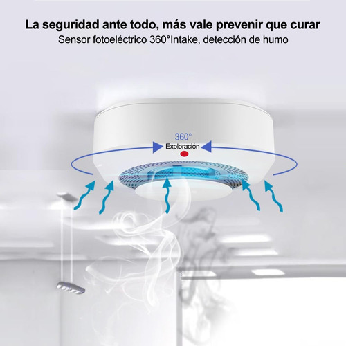 Alarmas Y Sensores Wifi Detector De Humo Inteligente
