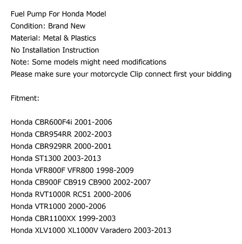 Bomba De Combustible Para Honda Cbr929rr 954rr Rvt1000r 02-0
