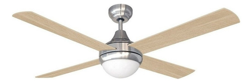 Ventilador de techo Liliana VTHM310 plata, con 4 palas color  haya y wengue de  madera, 1.2 m de diámetro 220 V - 240 V