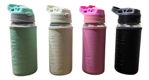 Botella De Agua Deportiva 500ml De Vidrio Con Funda Frostt
