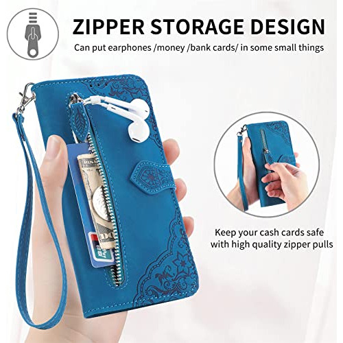 Funda Cartera Para Google Pixel 3a Azul Piel Sintetica