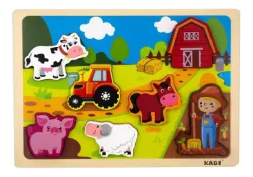 Puzzle Infantil De Granja De 7 Piezas