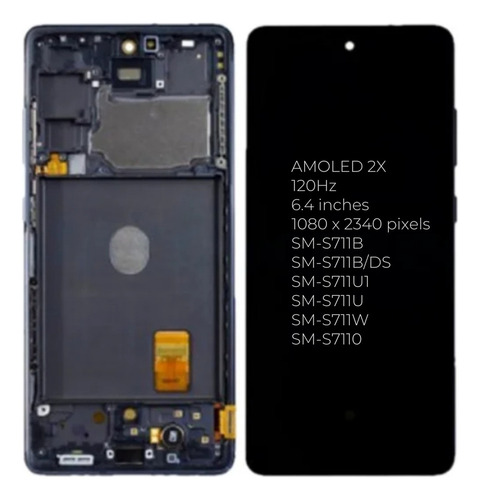 For Pantalla Amoled Con Marco For Samsung S23 Fe S711b S711u