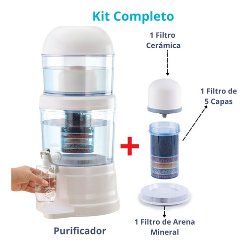 Purificador De Agua Casero 10 Litros Filtro Agua Potable