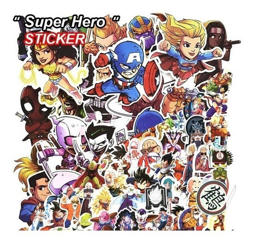 Imagen 1 de 7 de Sticker Super Heroes - Dragon Ball