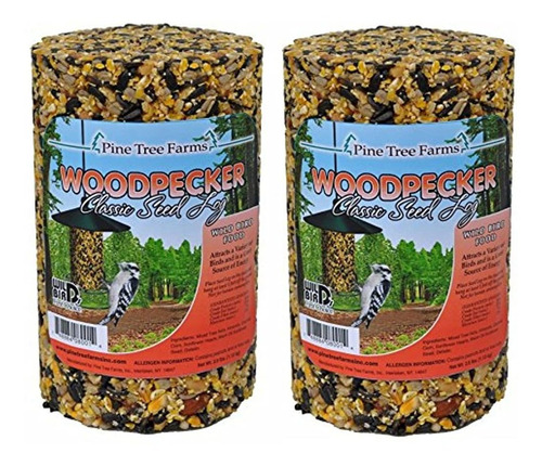 Woodpecker Classic Seed Log, 40 Onzas (paquete De 2)