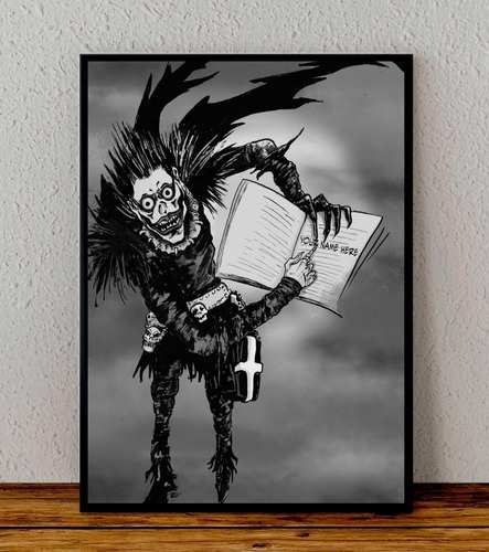 Cuadro 33x48 Poster Enmarcado Death Note Serie Anime Manga