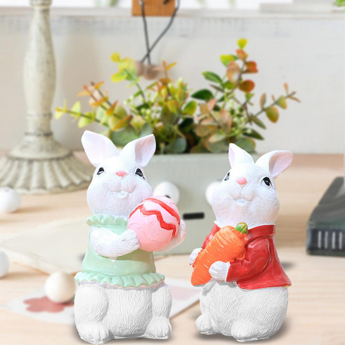 Estatua De Conejo De Pascua, Estatuilla De Moderna Para Mesa