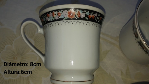 Antiguas 6 Tazas De Te Porcelana China Leer