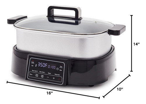 Greenpan Stainless Steel 8-in-1 Skillet Grill & Slow Cook...