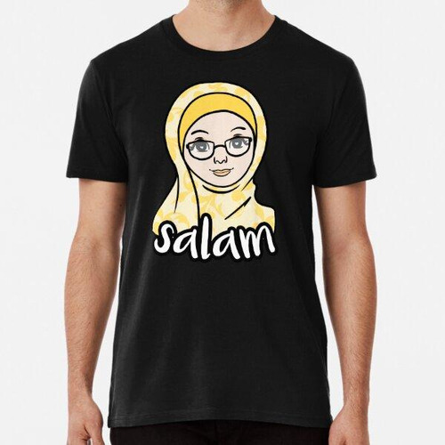 Remera Musulmán Original Me Yellow Hijabi Cartoon Algodon Pr