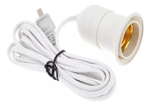 2 Cable Extensión Lampara 7metros Socket Interruptor Enchufe