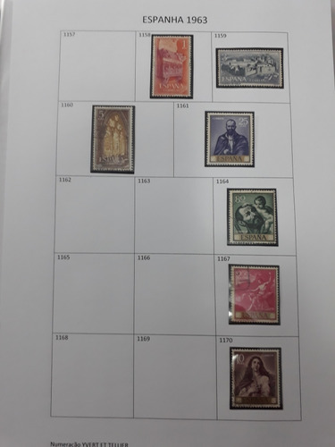 Álbum De Selos Espanha Ano 1962 Á 1971 Frete Grátis