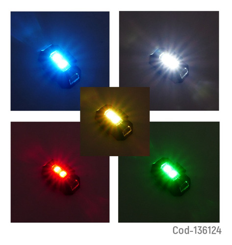 Luz Para Casco 2 Led Emergencia 