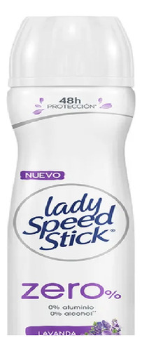 Lady Speed Stick Zero Desodorante En Aerosol % Lavanda 91g