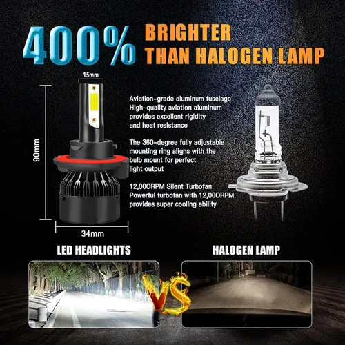For Kit De Focos Led 9008 5202 H16 De Luz Alta/baja For