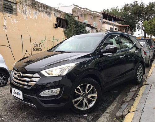 Imagem 3 de 25 de Santa Fé 3.3 V6 4x4 Aut Preto + 7 Lug + Teto Solar Ano 2014