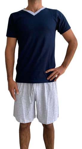 Imagen 3 de 6 de Pijama Para Hombre Conjunto Playera Y Bermuda Alfani Premium