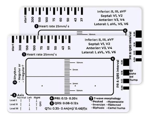 / Juego De 2 Calibradores De Electrocardiograma Y Regla De