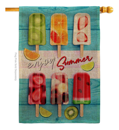 Paletas Dulces Breeze Decor Arpillera Casa Bandera Verano D