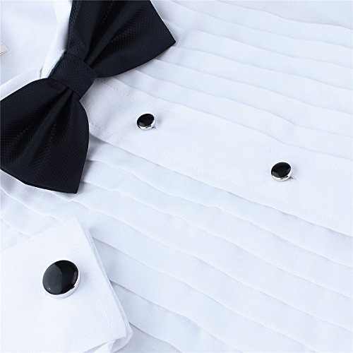 Hawson Mens Gemelos Y Postes Negros Para Camisa De Vestir De
