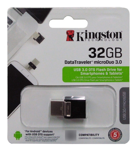 Pendrive Kingston 32gb Datatraveler Microduo Otg 32 Gb 3.0 