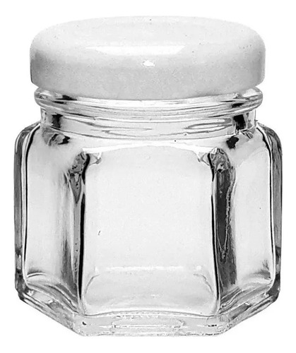 45 Mini Pote De Vidro Sextavado 40ml - Postagem Rápida!