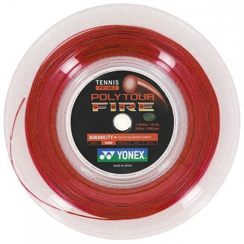 Cuerda Para Raqueta Yonex Polytour Fire 1.30mm Rollo 200m