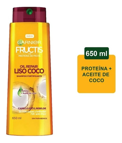 Shampoo Fructis Oil Repair Liso Coco 650 Ml