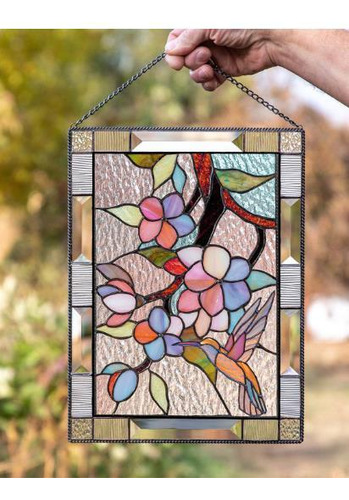 Suncatcher Con 2 Paneles De Ventana Pintados Para Decoración