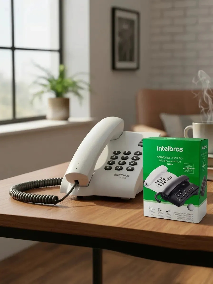 Telefone Fixo Intelbras Pleno Cinza-ártico