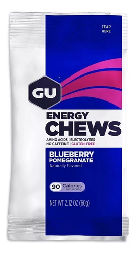 Gu Energy Chews Gomitas Energeticas 2x1 Prontas A Vencer Sabor Blueberry