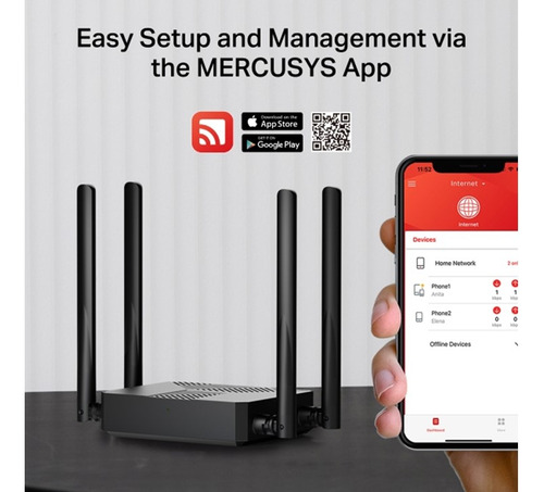 Router Mercusys Wifi 6 Ax1500 Doble Banda Gigabit Mr62x